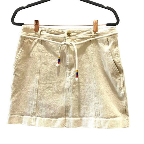 Madewell Capital A-Line Denim Mini Skirt Sz 10 Boho Preppy - Picture 1 of 9